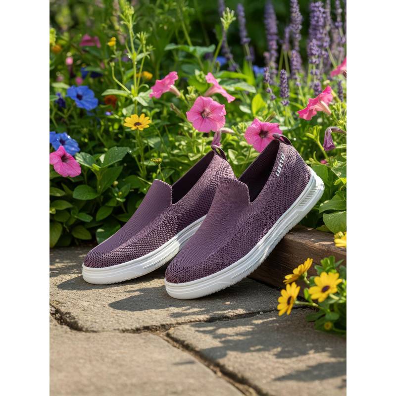 LOTTO Strada Slip On Purple Sneakers for Women (UK 3)