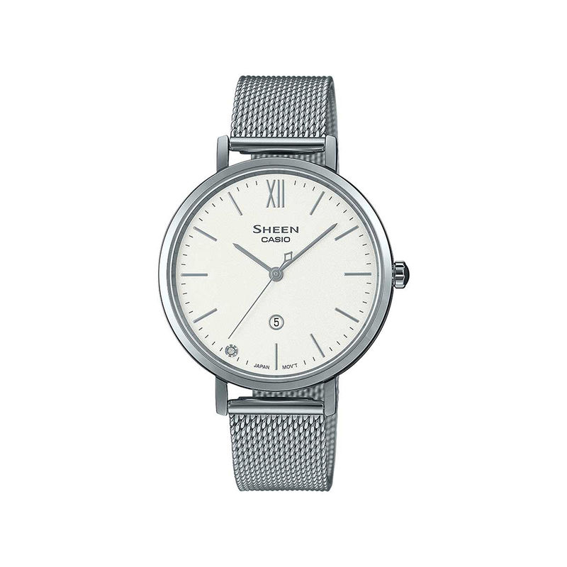 Casio SX277 Sheen Mesh Band ( SHE4539M7AUDF ) Analog Watch For