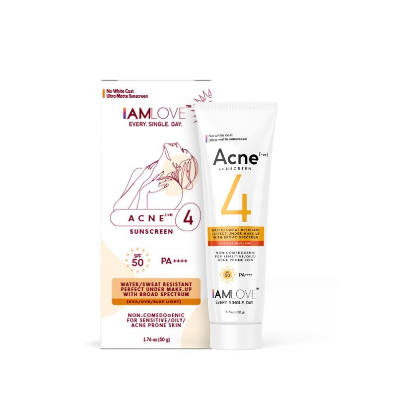 I AM LOVE Acne(-ve)4 Sunscreen (50g) UVA, UVB and PA++++ For All