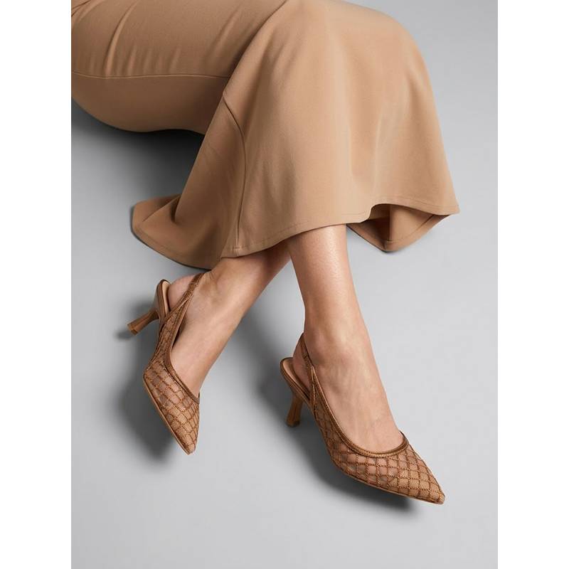 CHINRAAG Women Rose Gold Pointed Toe Stiletto Heels (UK 4)