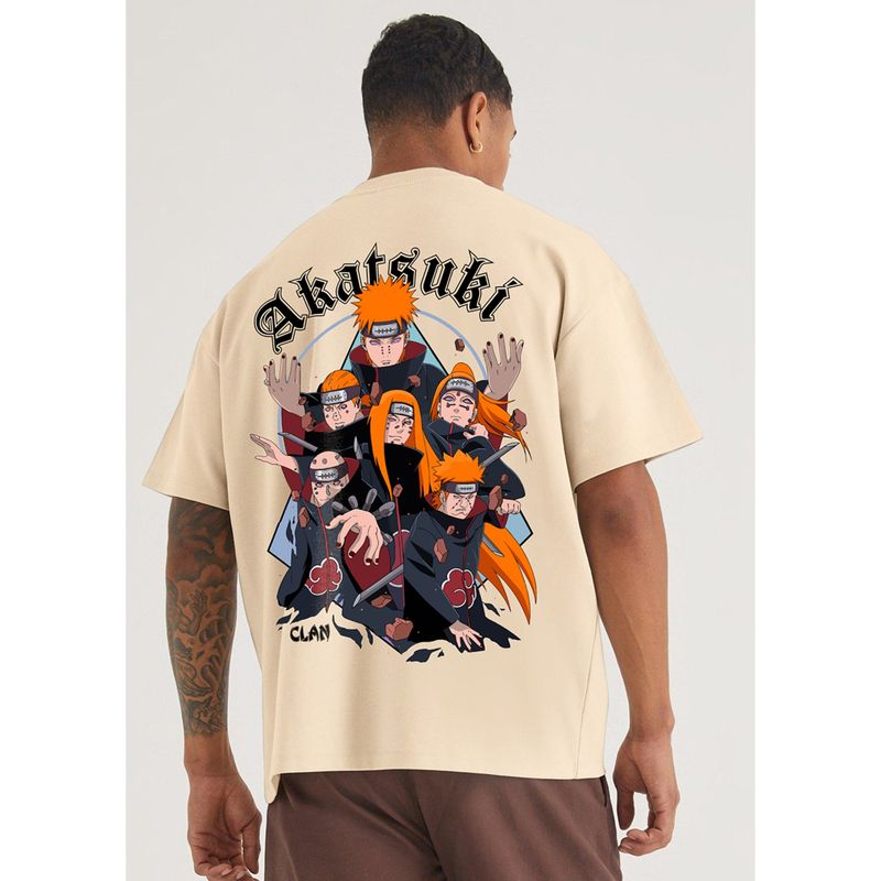 PRONK Akatsuki Clan Men Oversized Graphic T-Shirt (XL)