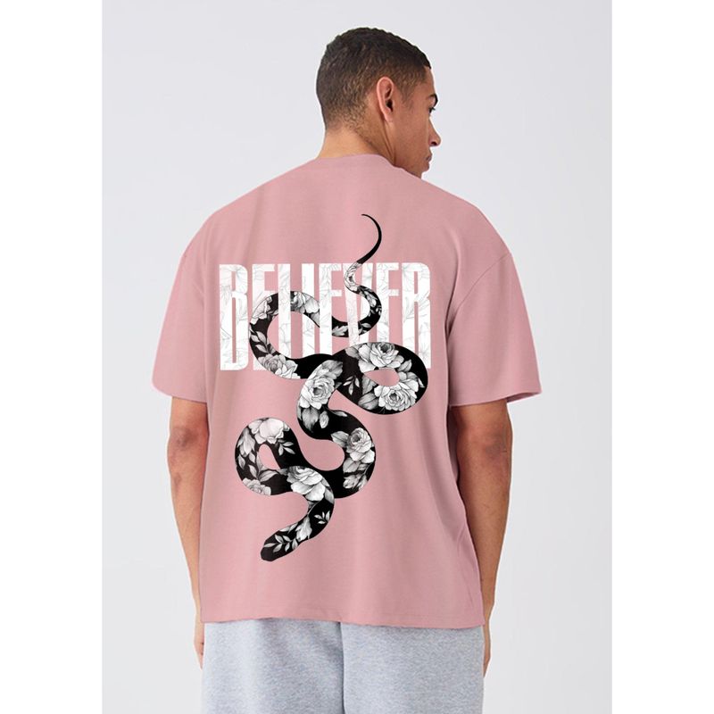 PRONK Faith and Flora Men Oversized Graphic T-Shirt (M)
