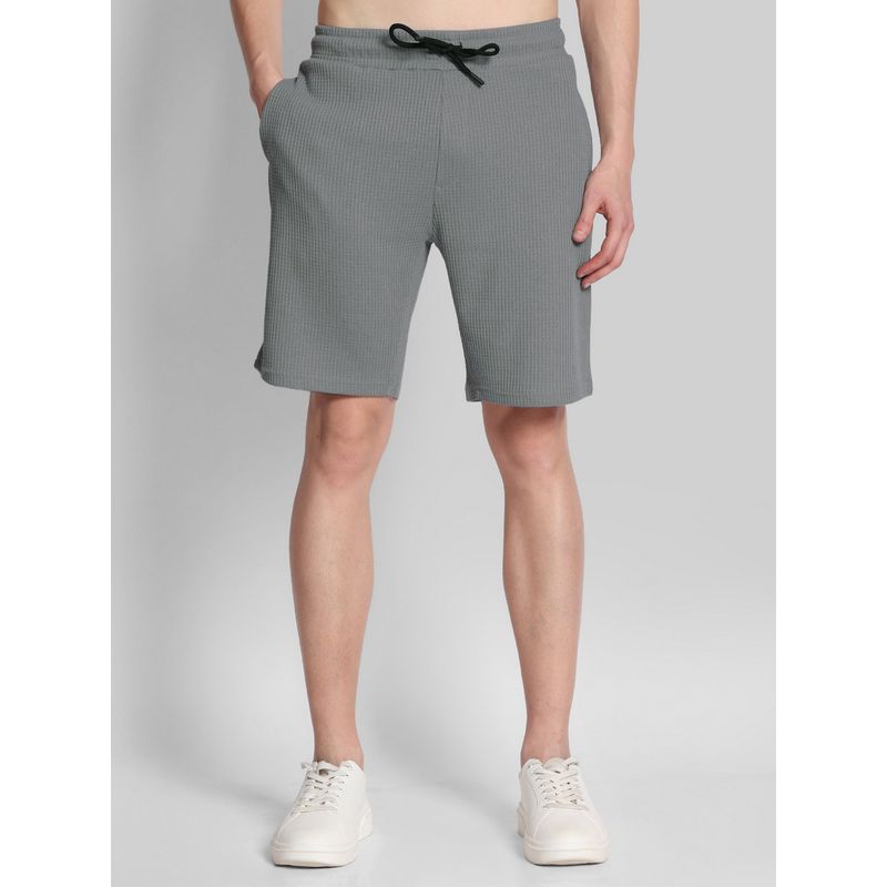 Bene Kleed Relaxed Fit Texture Grey Knitted Shorts (32)