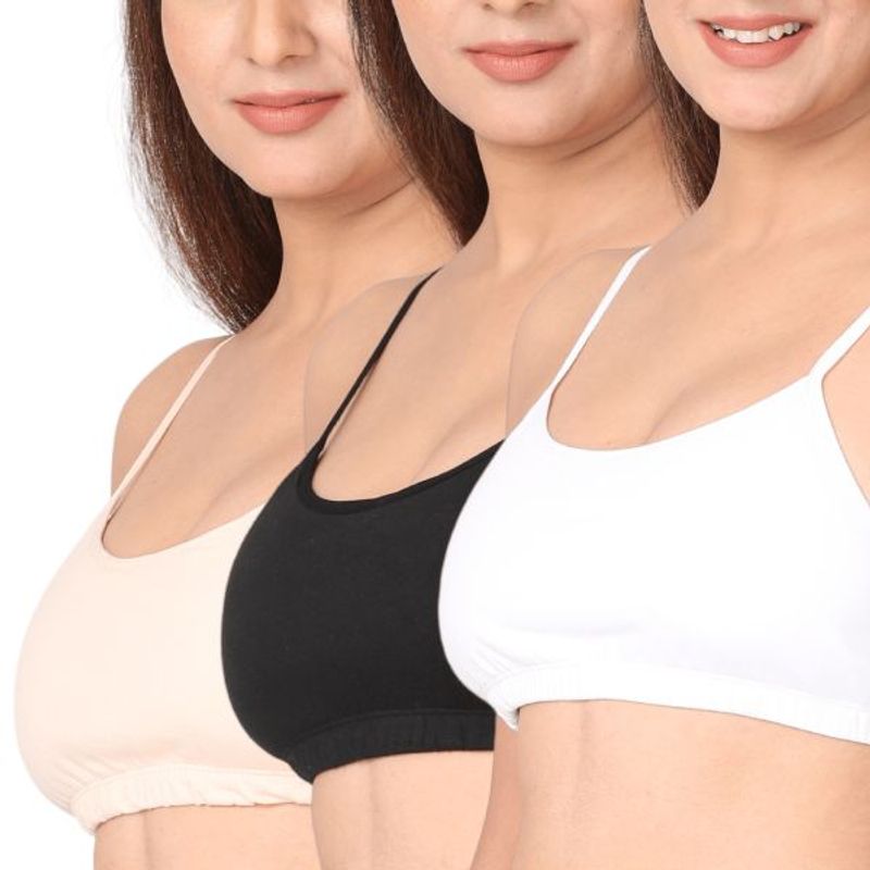 Adira Pack of 3 Beginner Bras - Padded - Multi-Color (M)