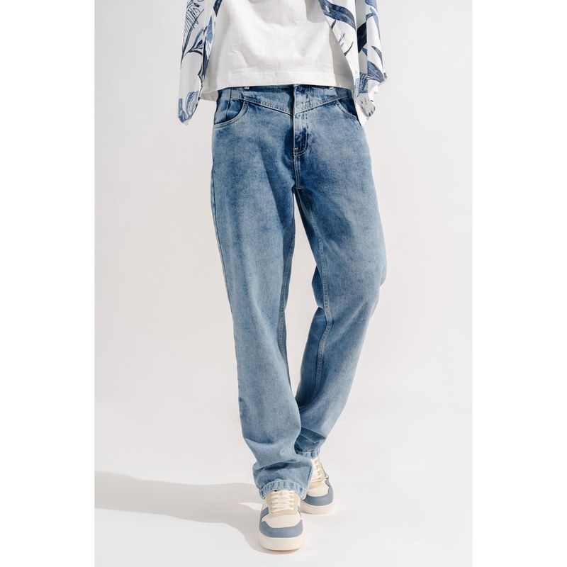 FREAKINS Men Light Fish Cut Jeans (32)