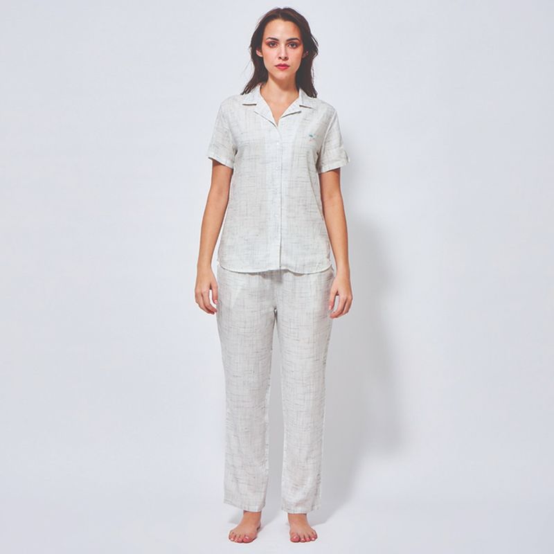July Nightwear Women Rayon Grey Shirt - Pyjama-JE05A (S)