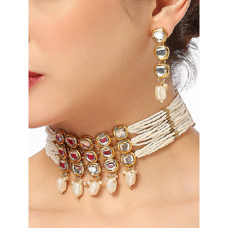Ethnic choker necklace online clearance