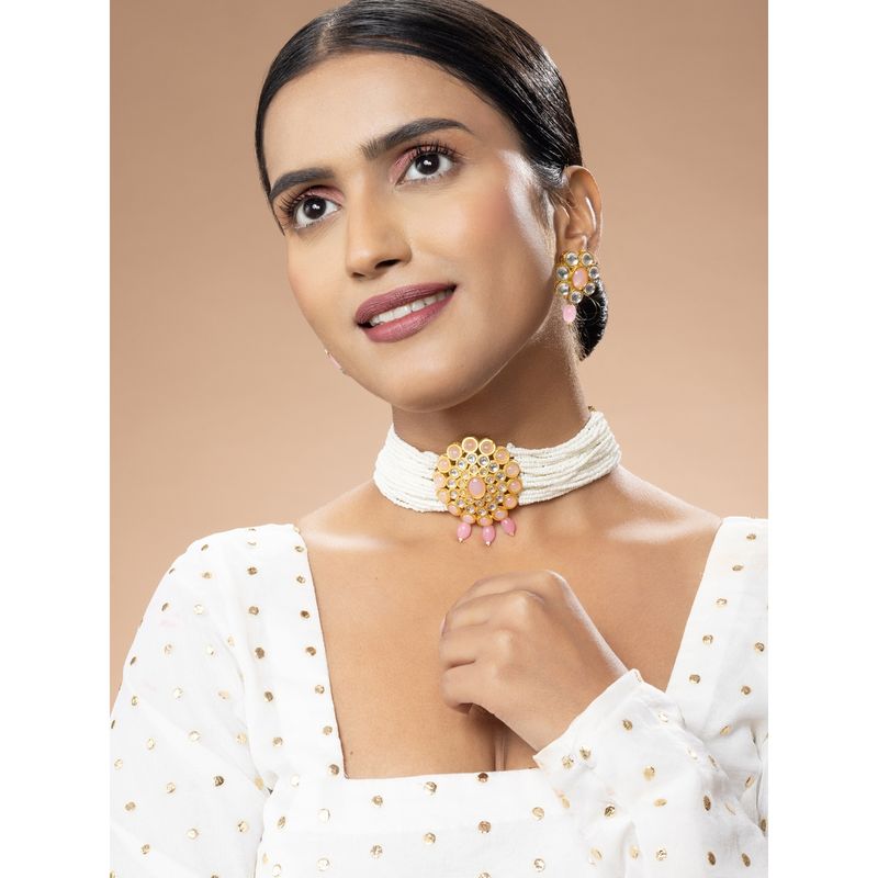 SYKIA pearl cord choker/ ゴールド SYKIA×MAO Pearl Cord Choker SYKIA×MAO Pearl Cord Choker | パール