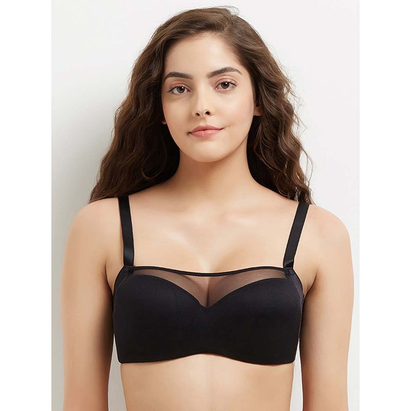 Wacoal Contour Padded Wired Full Coverage Mesh Fashion Bra - Black (36B)