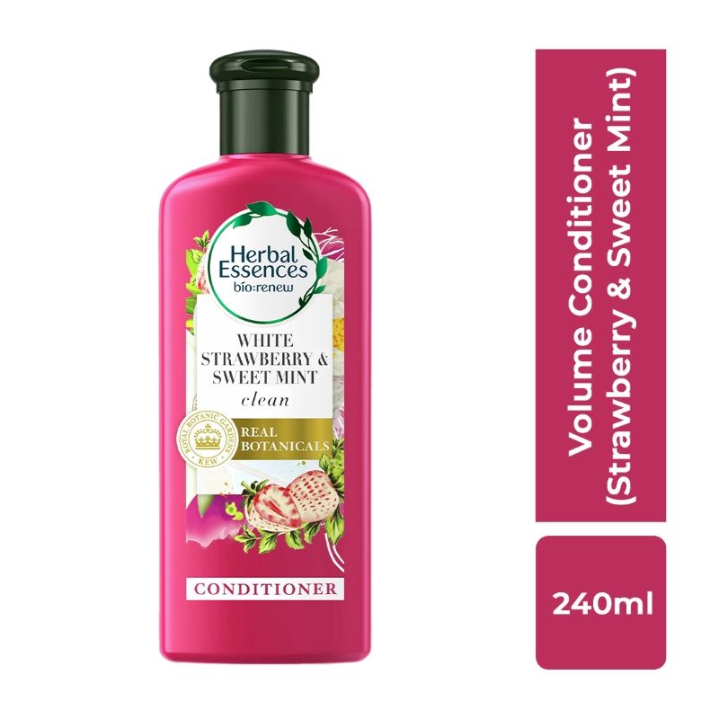 Herbal Essences Strawberry & Mint CONDITIONER, 240ml - For Cleansing & Volume - Paraben Free