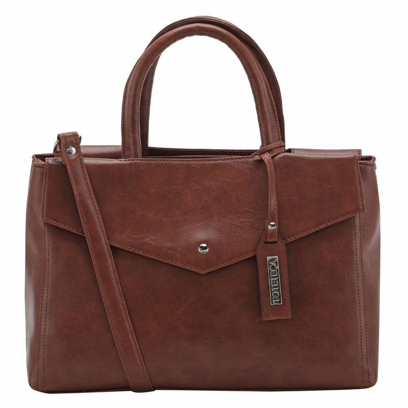 Toteteca Multi pocket Shoulder Bag Female Brown