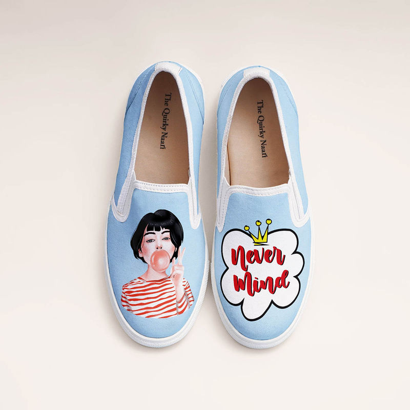 The Quirky Naari NeverMind Slip-On Sneakers - Blue (EURO 36)