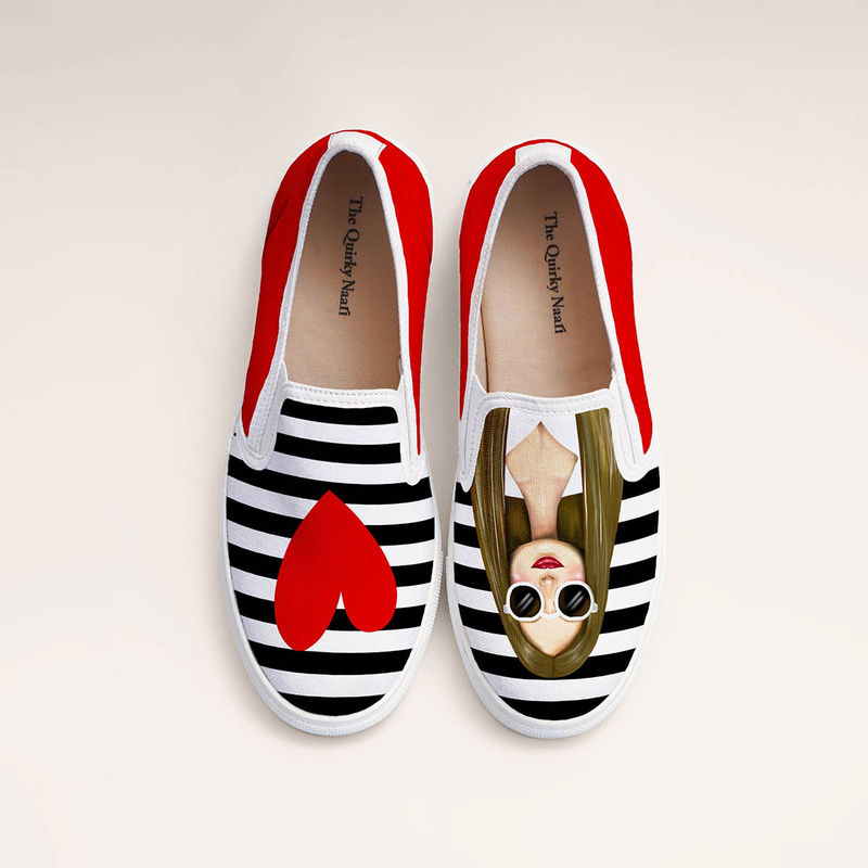 The Quirky Naari Fashionista Slip-On Sneakers - Red (EURO 40)