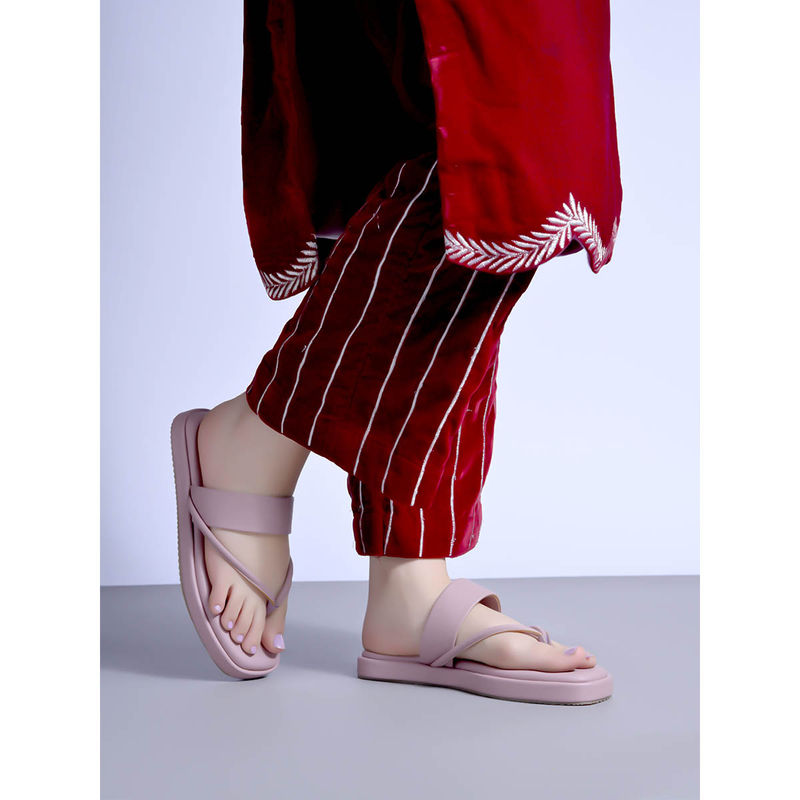 Shoetopia Comfortable Strappy Lavender Sandals for Women (EURO 40)