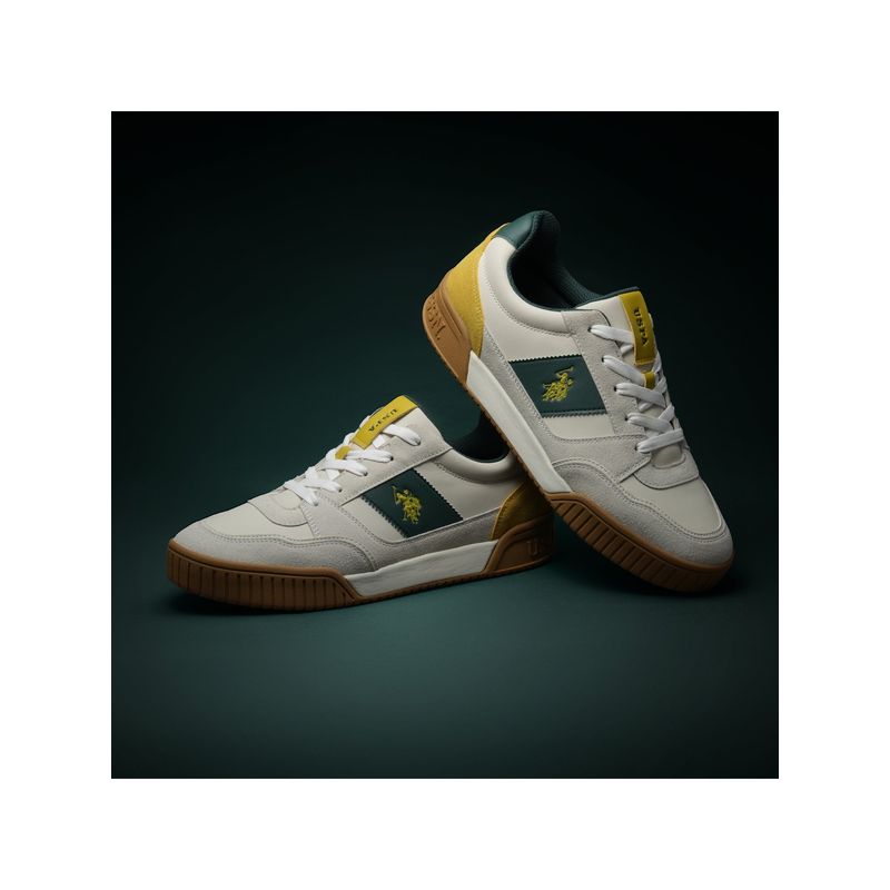 U.S. POLO ASSN. Men Off White Rever Sneakers (UK 10)