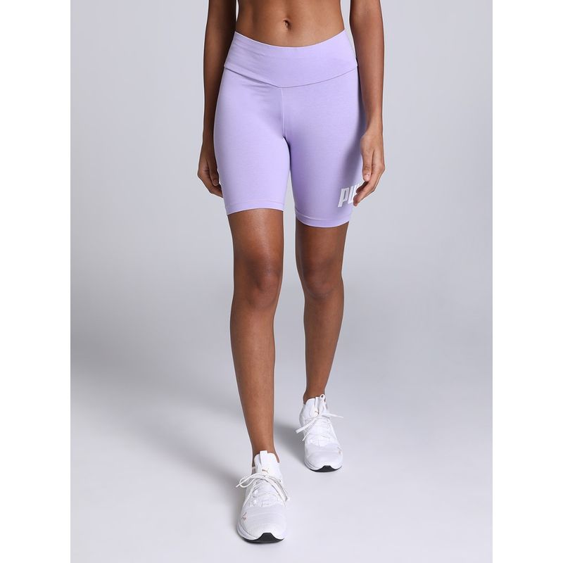 Puma Ess 7 Inch Logo Womens Purple Shorts (XL)