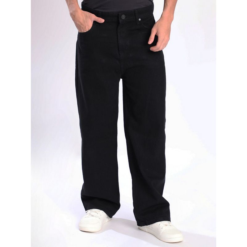 Bene Kleed Men Black Pure Cotton Rigid Denim Jeans (30)