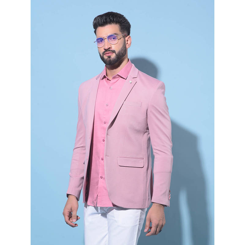 CRIMSOUNE CLUB Mens Pink Single-Breasted Blazer (XL)