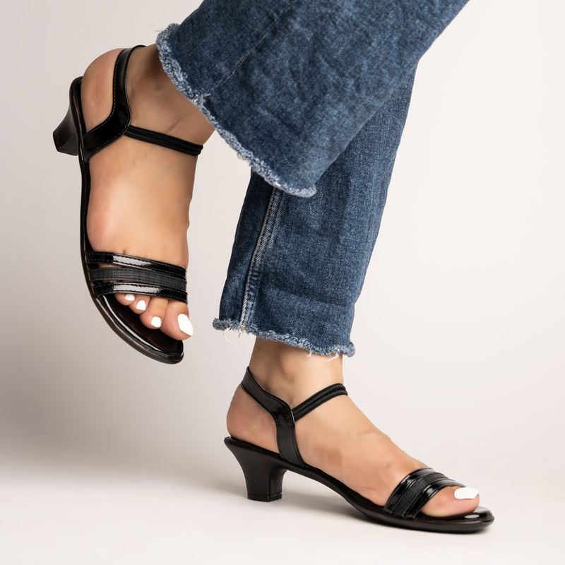 Shoetopia Women Black Solid Heels (Euro 40)