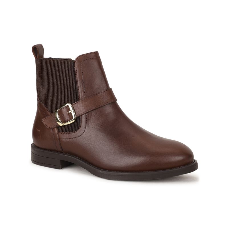 Hush Puppies Women's Chardon Belt Boot - Worry-Free Suede, Memory Foam Footbed, Water & Stain Resistant