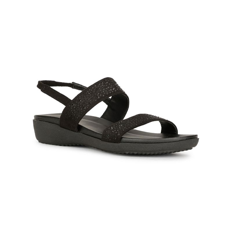 Bata Black Women Slip-On Sandals (UK 6)