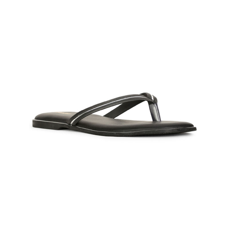 Bata Black Women Slip-On Flats (UK 4)