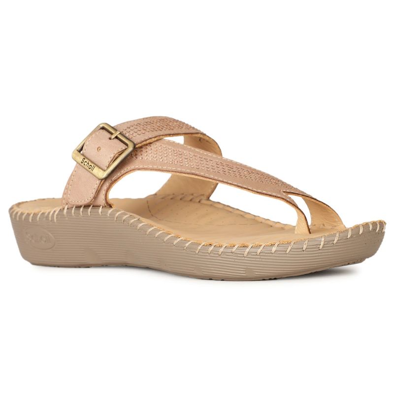Scholl Pink Women Slip-On Sandals (UK 4)