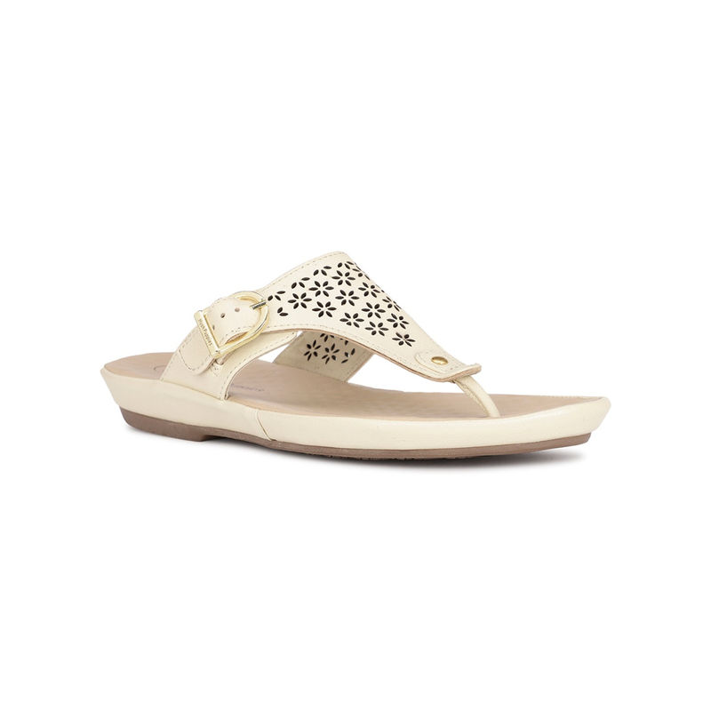 Hush Puppies Beige Women Slip-On Sandals (UK 7)