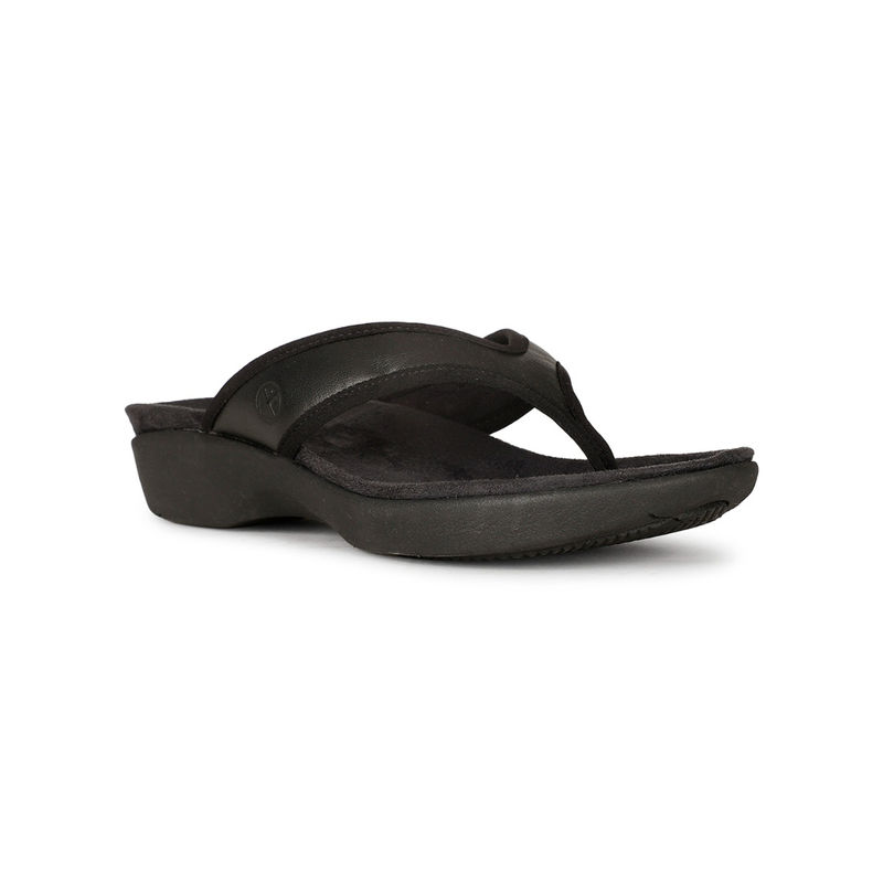 Hush Puppies Black Women Slip-On Sandals (UK 3)