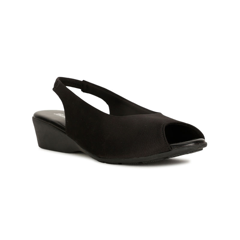 Bata Black Women Slip-On Heels (UK 4)
