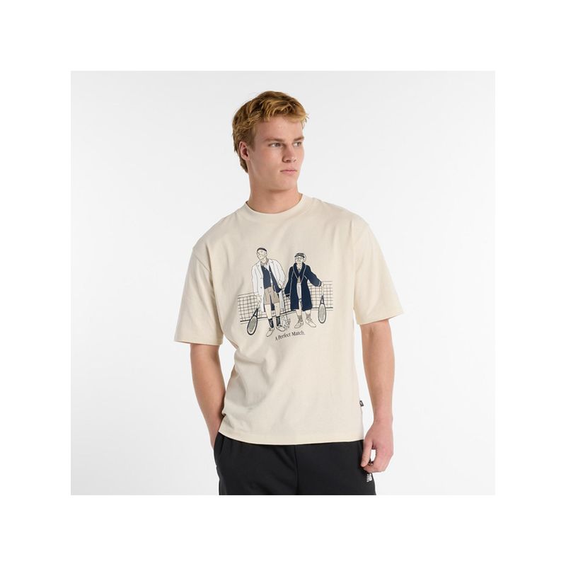 New Balance Men's Cream T-shirt (2XL)