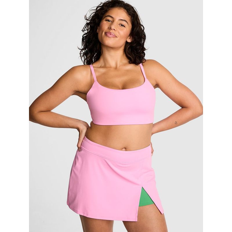 Victoria's Secret Pink Relay Square-Neck Sports Bra Pink (XS)