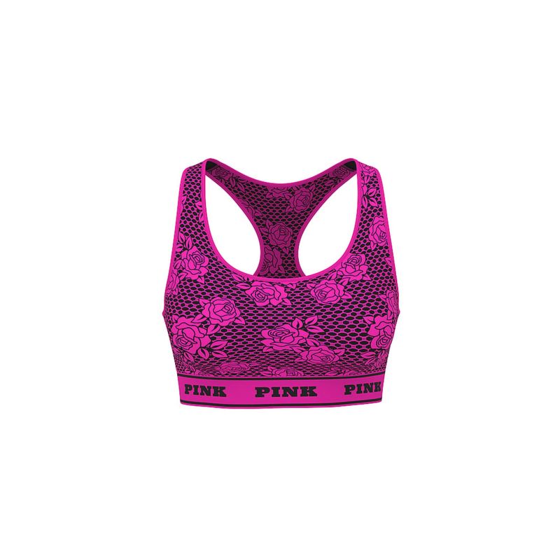 Victoria's Secret Pink Seamless Reversible Sports Bra Pink (XS)