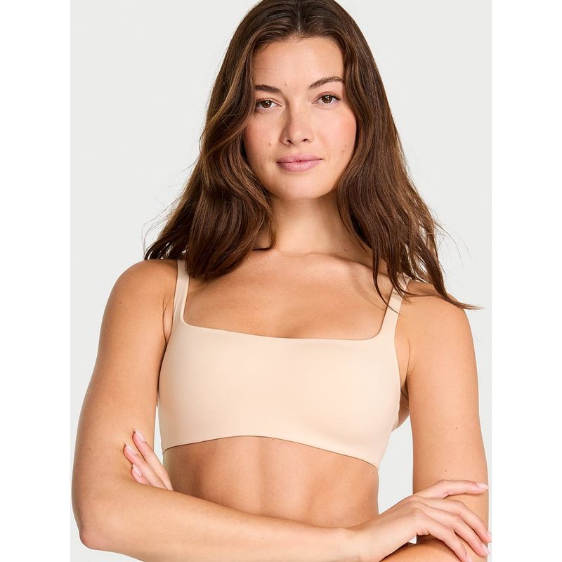 Victoria's Secret Luxe Contour Scoop Lightly Lined Bra Beige (L)