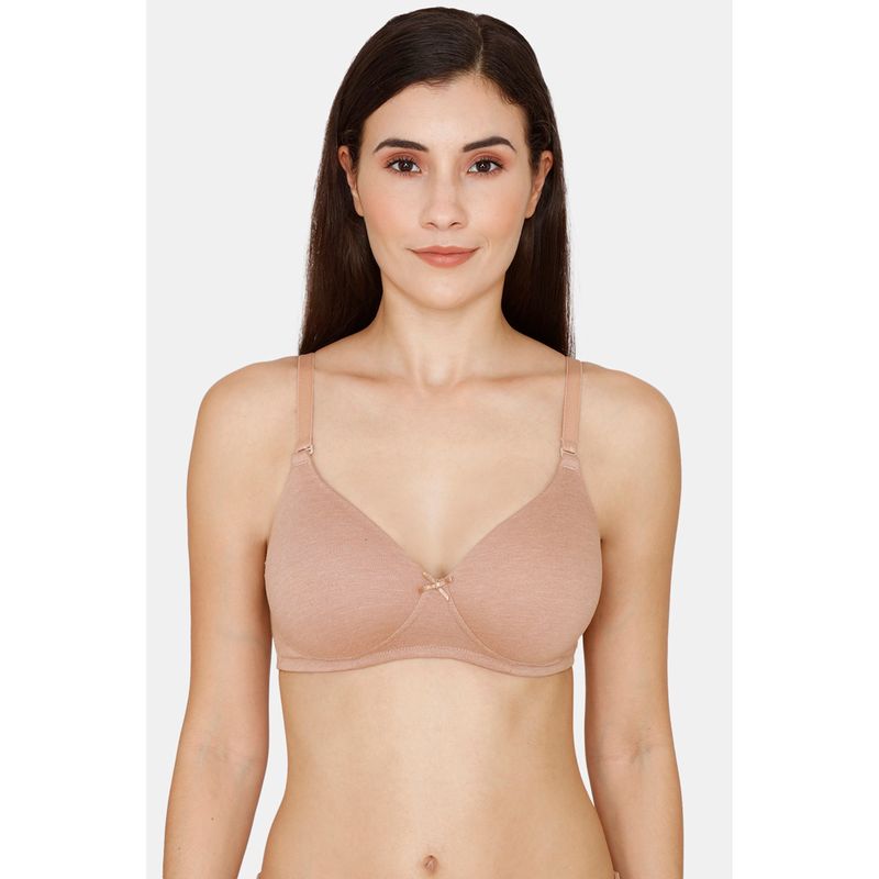 Zivame Padded Non Wired 3/4Th Coverage T-Shirt Bra - Roebuck (36D)