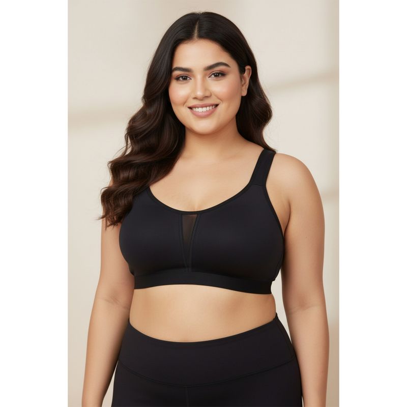 Zivame True Curve Single Layered Non Wired Full Coverage Minimiser Bra - Black (34C)