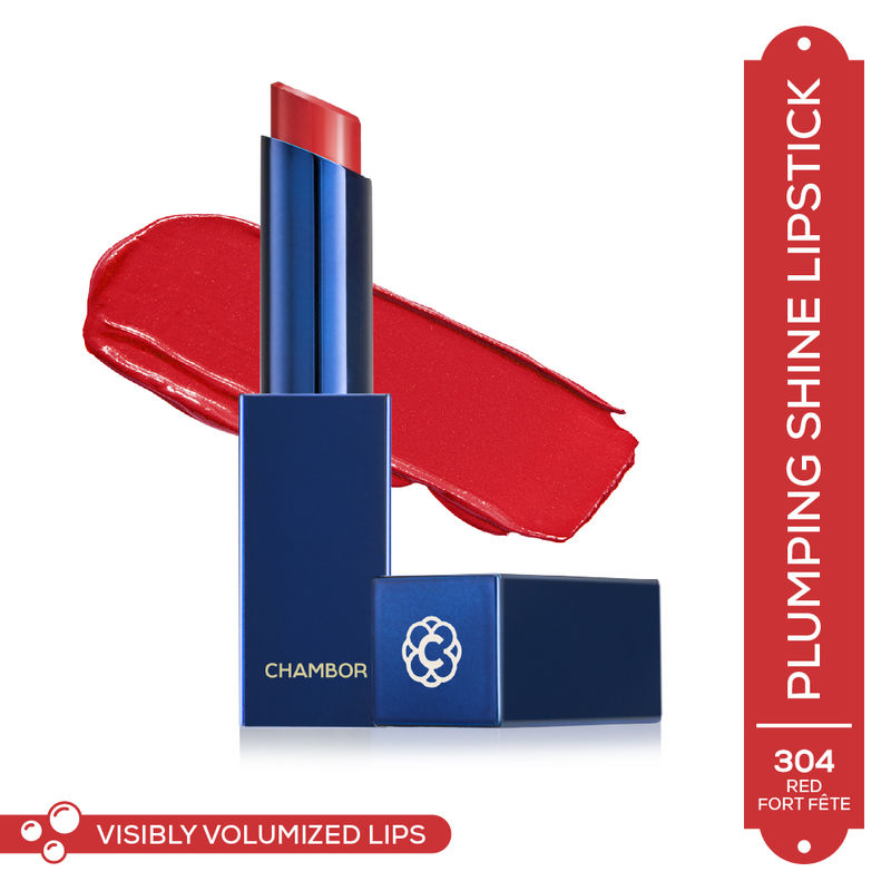 Chambor Colour Studio Tres Plumping Shine Lipstick - Red Fort Fete