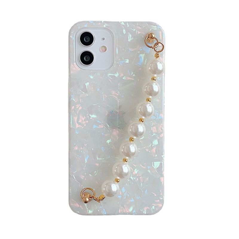 Mvyno Elegant Cover For iPhone 13 6.1" (White Pearl Holder)