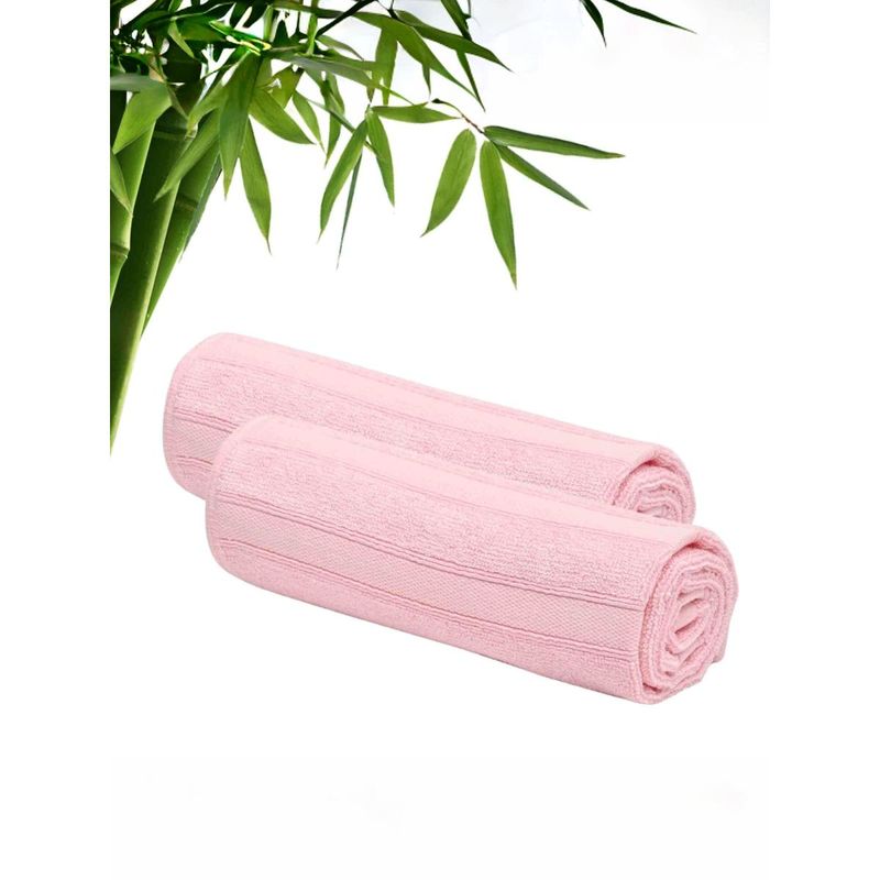 Buy the better HOME 2 Bamboo Hand TowelsPink (S) Online