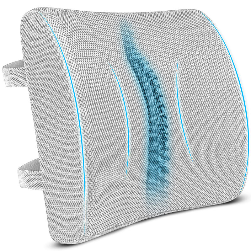 Buy SLEEPSIA Gel Ventilated Memory Foam Backrest Lumbar Support Pillow
