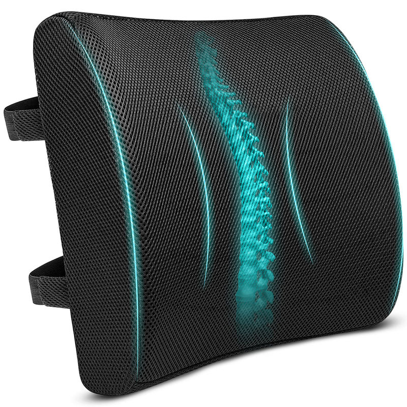 Buy SLEEPSIA Gel Ventilated Memory Foam Backrest Lumbar Support Pillow