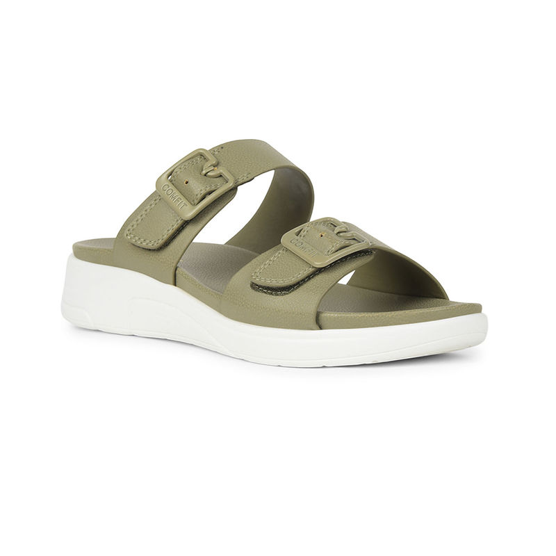 Bata Women Green Sliders (UK 3)