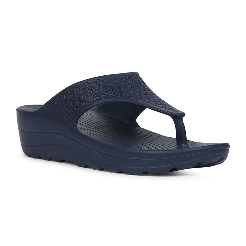 Bata Women Navy Blue Flipflops (UK 6)