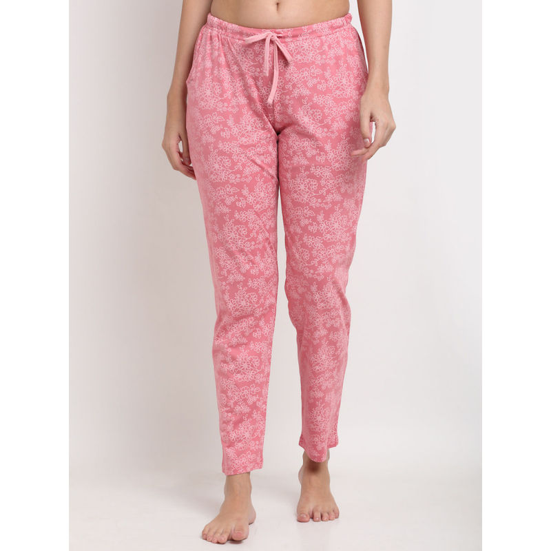 Kanvin Womens Printed Pyjamas Pink (S) Pink