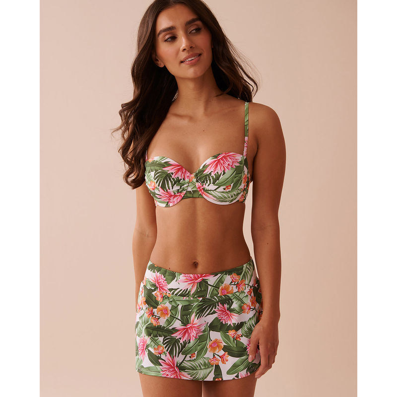 La Vie En Rose Water Lily Bandeau Bikini Top (S)