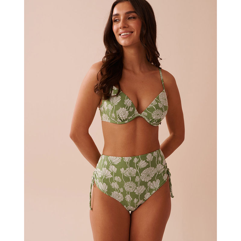 La Vie En Rose Poppy Field Jacquard Push-Up Bikini Top (M)