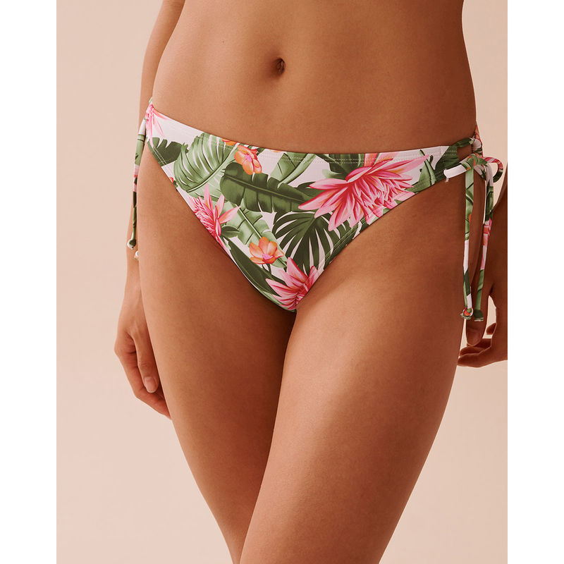 La Vie En Rose Water Lily Side Tie Bikini Bottom (S)
