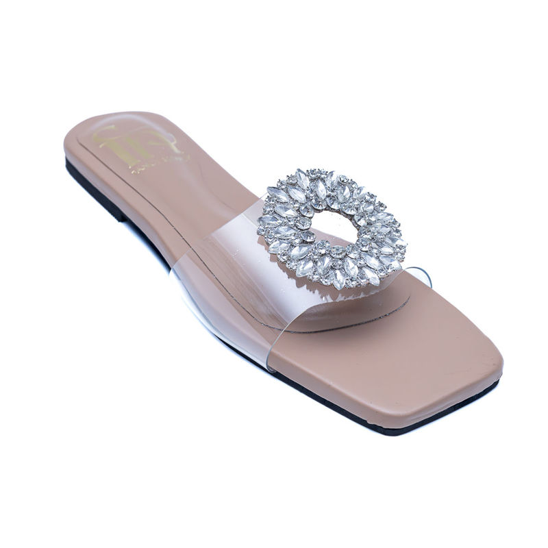 Dapper Feet Round Broach Flats-Nude (EURO 40)