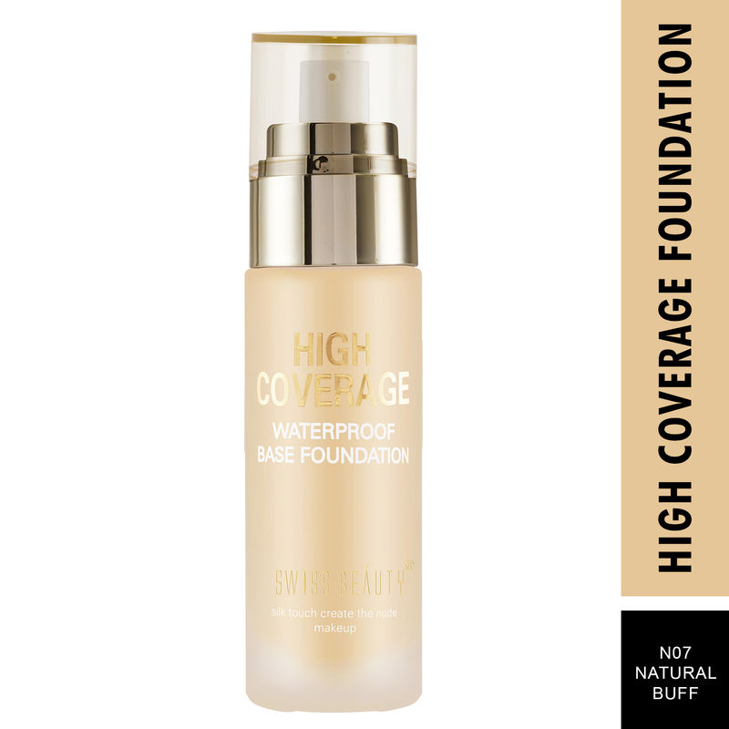 Swiss Beauty High Coverage Waterproof Base Foundation 07 Natural Buff