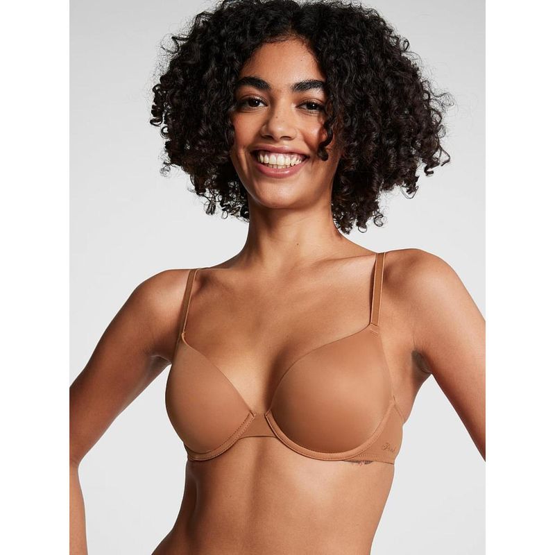 Victoria's Secret Pink Wear Everywhere Push-Up Bra Brown (34A)